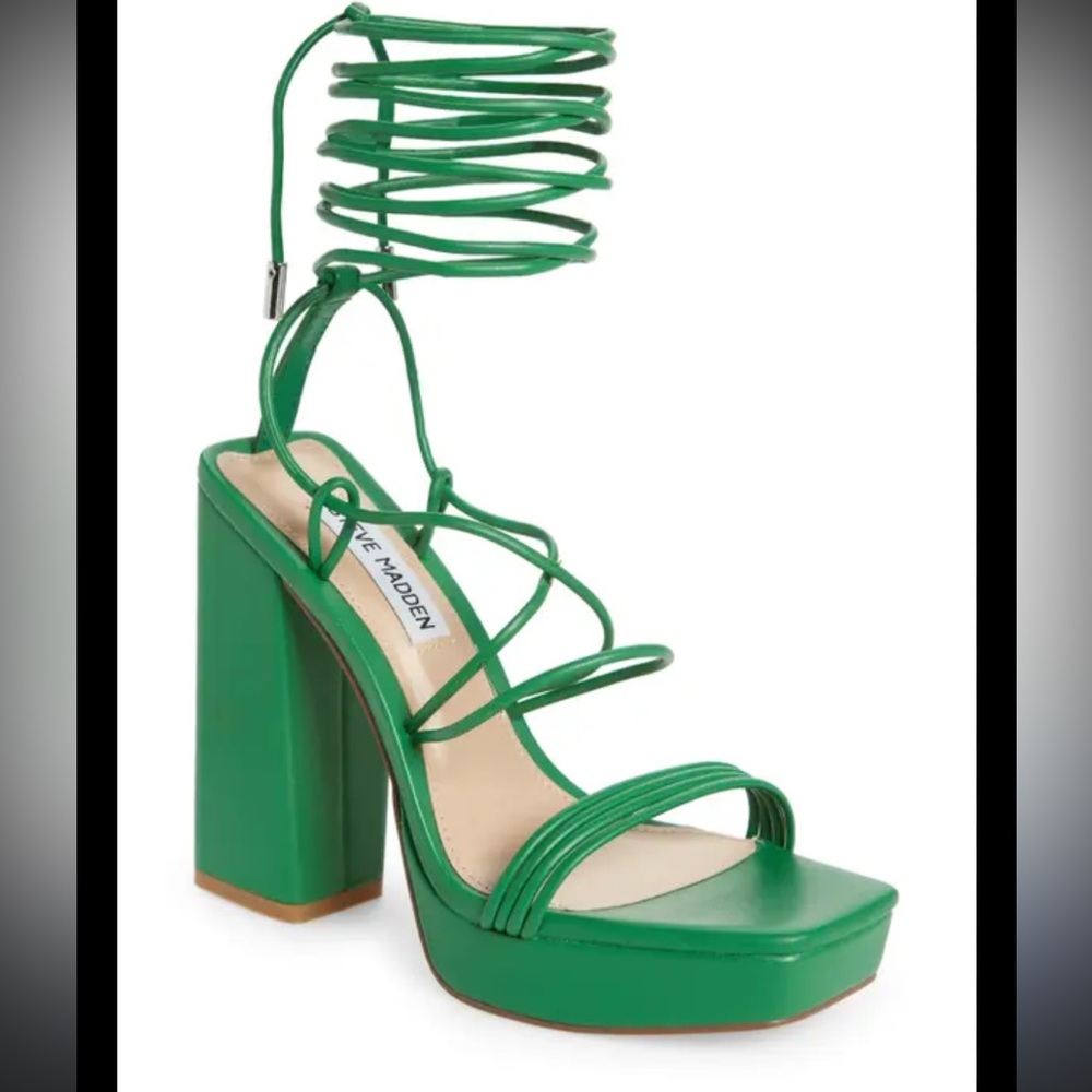 Steve Madden Emerald Green Strappy Heels